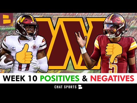 Commanders News: POSITIVE &amp; NEGATIVE Takeaways From Washington’s Week 10 Loss vs. The Steelers