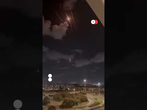 Iranian missile impact in Tel Aviv captured on witness camera | REUTERS