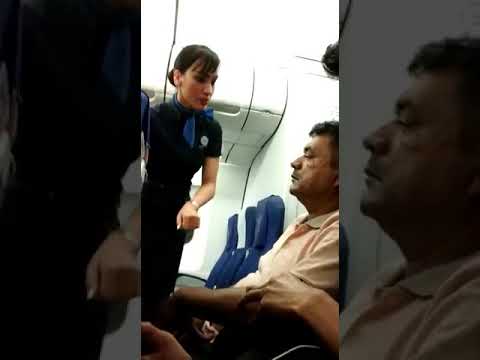 Flight passenger ignored air hostesses #bangalore #flight #indigo #new #subcribe #supportme