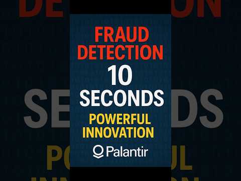 Palantir Stock - AI - 60 Days vs 10 SECONDS To detect fraud ! 🤯🚀#Palantir #AI