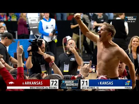 Final Minutes of #8 Arkansas UPSET WIN OVER #1 Kansas! #MarchMadness