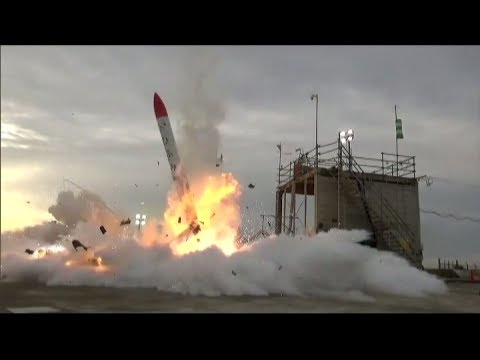 Rocket crashes, bursts into flames seconds after launch in Japan