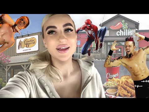 EUROPEAN TRIES AMERICAN CHAIN RESTAURANTS (WITH WRESTLERS)