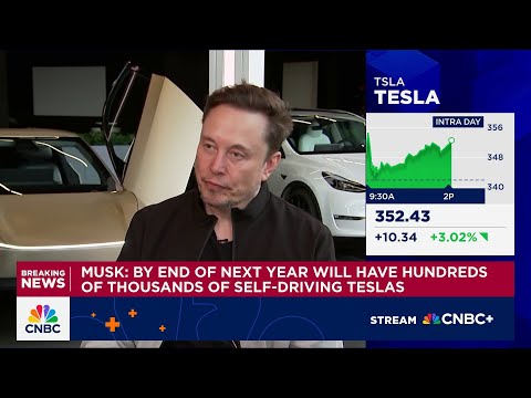 Elon Musk: We&#039;ll have hundreds of thousands of full self-driving Teslas by the end of next year