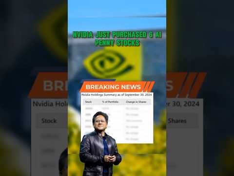 Nvidia Just Purchased These 6 A.I. Stocks! Buy Now!?