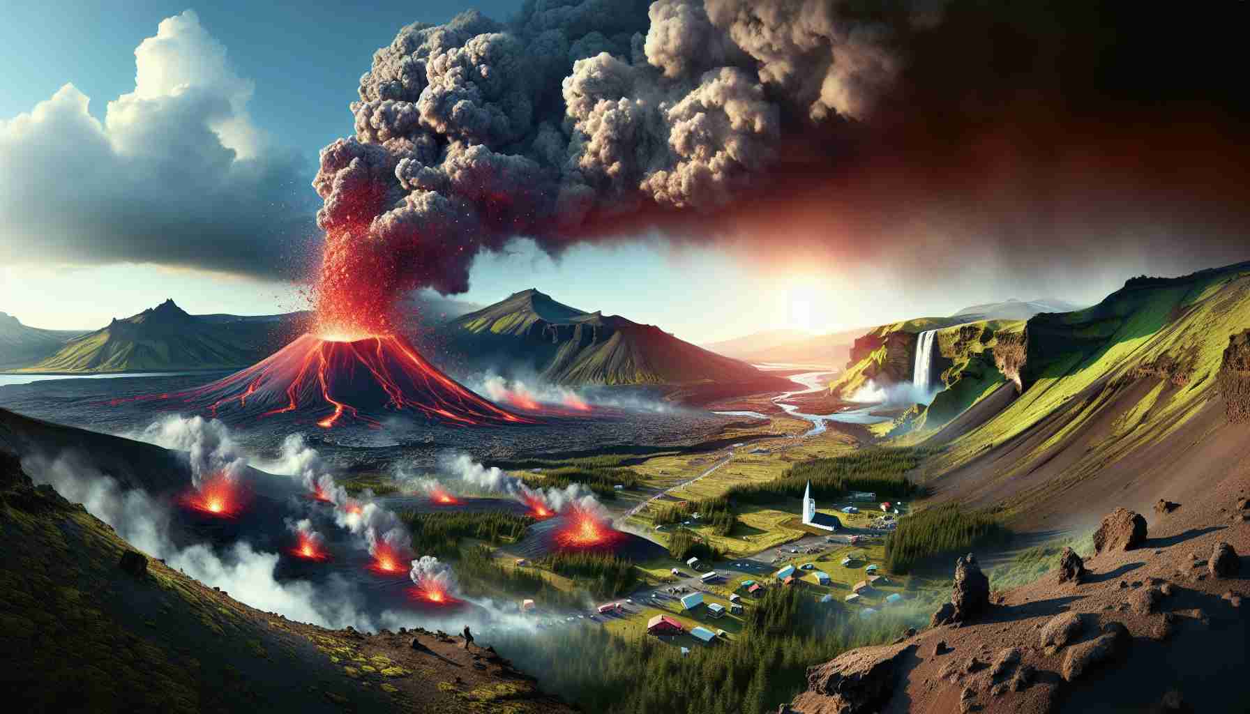 Watch as Iceland's Volcano Spews Lava Towards Tourist Hotspot